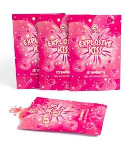Sextoys, sexshop, loveshop, lingerie sexy : Accessoires Soirée Coquine : Secret play - Bonbons explosif fraise 9g