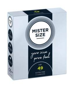 Sextoys, sexshop, loveshop, lingerie sexy : Préservatifs : Mister size- Préservatifs x3 T49