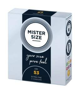 Sextoys, sexshop, loveshop, lingerie sexy : Préservatifs : Mister size- Préservatifs x3 T53