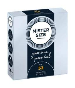 Sextoys, sexshop, loveshop, lingerie sexy : Préservatifs : Mister size- Préservatifs x3 T53