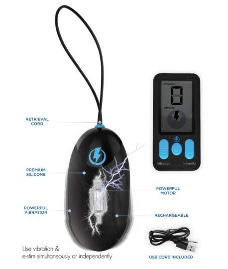 Sextoys, sexshop, loveshop, lingerie sexy : Electro-Stimulation : Zeus Electrosex - Œuf vibrant Electro Stimulation