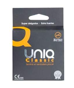 Sextoys, sexshop, loveshop, lingerie sexy : Préservatifs : Uniq- Préservatifs Classic X3