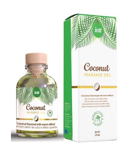 Sextoys, sexshop, loveshop, lingerie sexy : Huiles de Massage et bougies : Intt -Gel de massage vegan coco 30ml