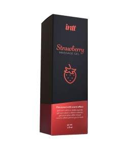 Sextoys, sexshop, loveshop, lingerie sexy : Huiles de Massage et bougies : Intt -Gel de massage Fraise 30ml