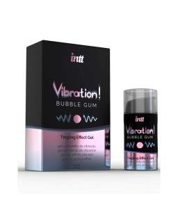 Sextoys, sexshop, loveshop, lingerie sexy : Aphrodisiaques Femmes : Intt -Gel Vibrant Bubble Gum 15ml