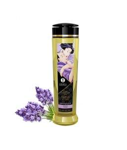 Sextoys, sexshop, loveshop, lingerie sexy : Huiles de Massage et bougies : Shunga Huile de Massage Sensation - Lavande 240 ml