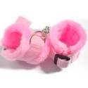 2 Contraintes Ajustable Chevilles ou Poignets en Fourrure Rose