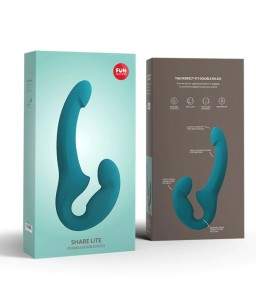 Sextoys, sexshop, loveshop, lingerie sexy : Sextoys luxe : Fun Factory - Godemichet Double Lite Turquoise