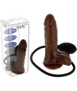 Sextoys, sexshop, loveshop, lingerie sexy : Gode Gonflable : Spoody Toys- Godemichet Ventouse Gonflable Marron