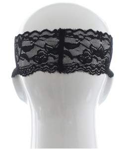 Sextoys, sexshop, loveshop, lingerie sexy : Accessoires Soirée Coquine : Masque bandeau noir sexy dentelle