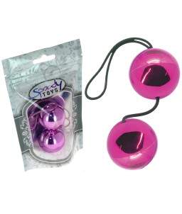 Sextoys, sexshop, loveshop, lingerie sexy : Boules de Geisha : Boules de Geisha effet métal rose ou violet