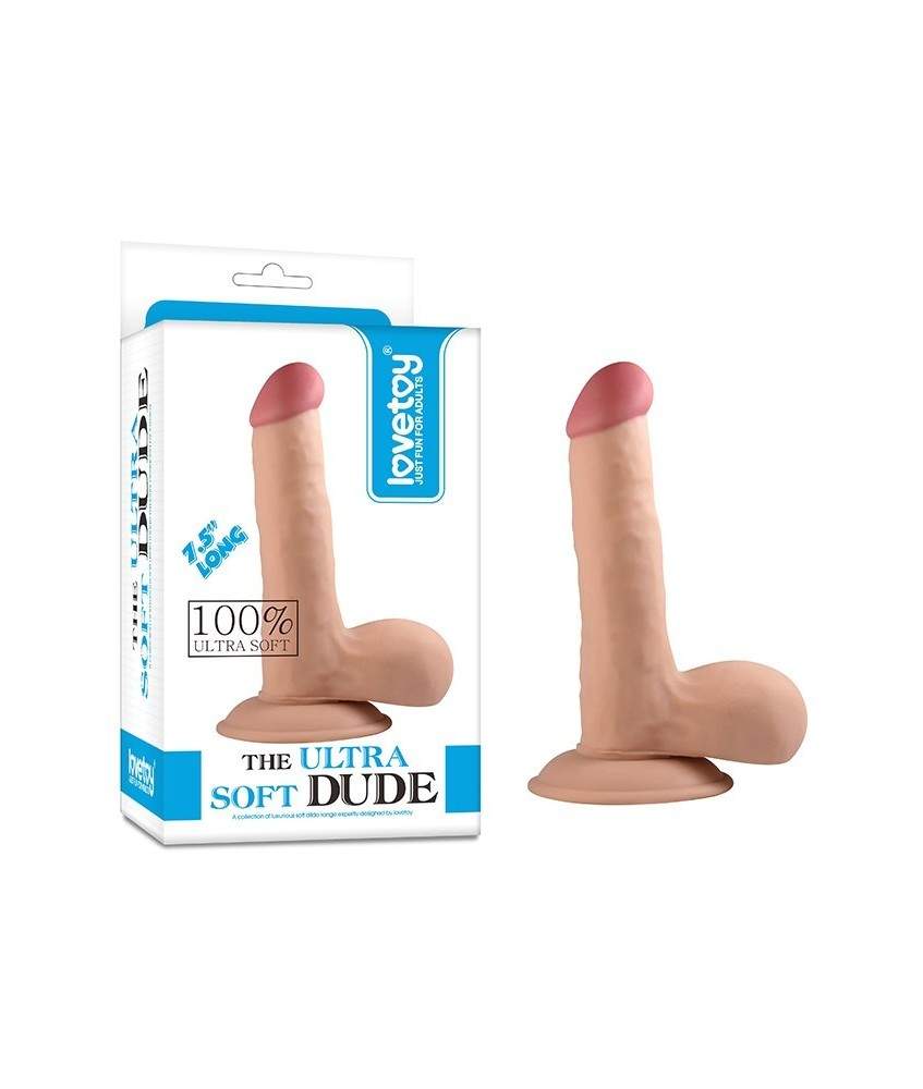 Sextoys, sexshop, loveshop, lingerie sexy : Gode Ventouse : Lovetoy- Gode ultra soft 17.5 cm