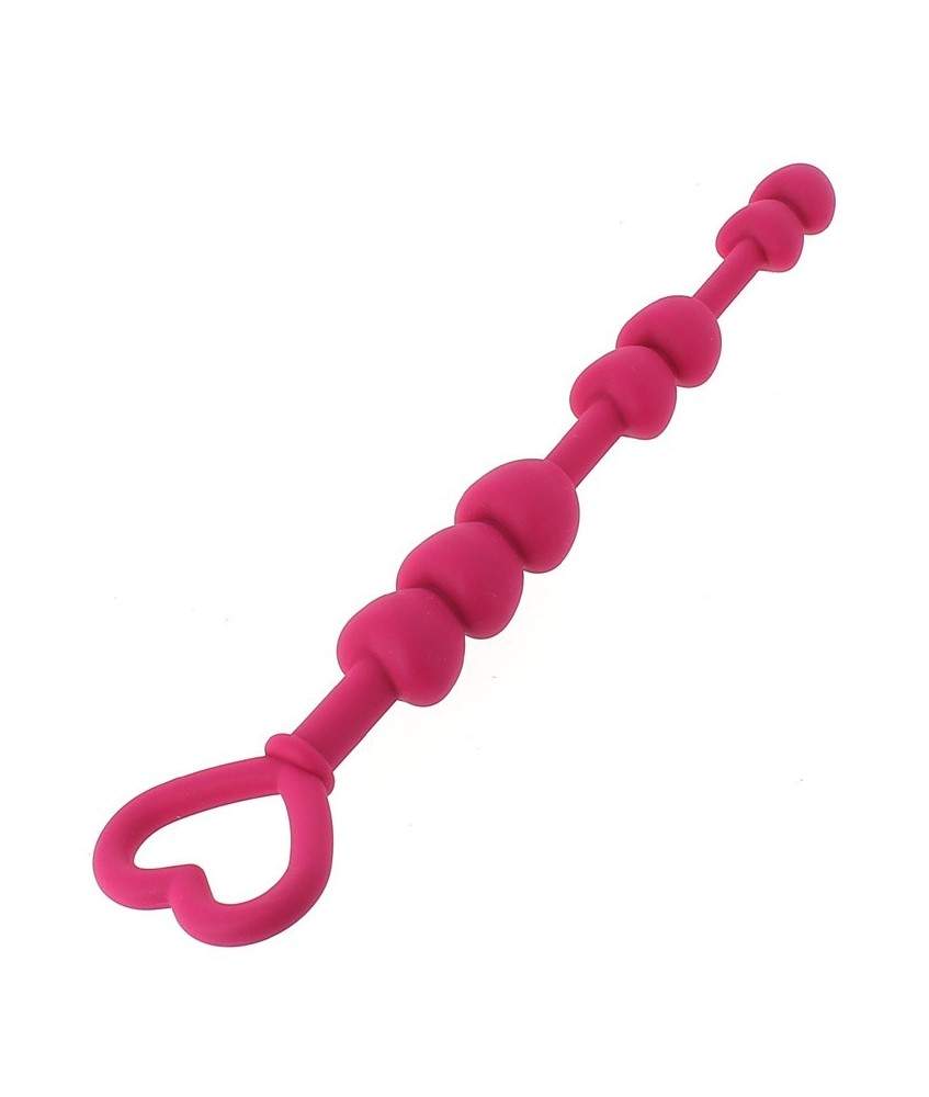 Sextoys, sexshop, loveshop, lingerie sexy : Godemichets et plugs anal : Stimulateur anal fuschia 100 % silicone - 21 cm