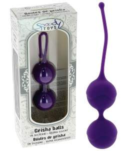 Sextoys, sexshop, loveshop, lingerie sexy : Boules de Geisha : Boules de Geisha en Silicone Violet 3,6 cm