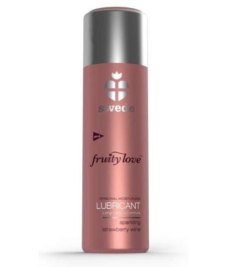 Sextoys, sexshop, loveshop, lingerie sexy : Lubrifiants : Lubrifiant Fruity Love Fraise Vin Pétillant - 50 ml