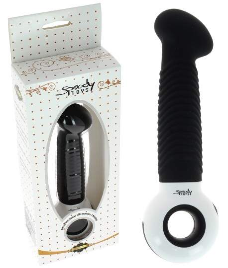 Sextoys, sexshop, loveshop, lingerie sexy : Vibro Point G : Vibromasseur O-Zone Spoody 5 en silicone + LED 7 vitesses noir