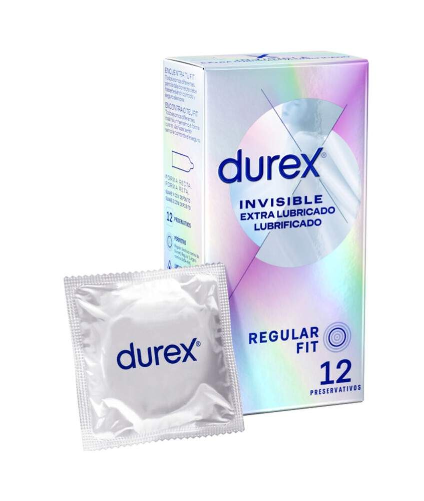 Sextoys, sexshop, loveshop, lingerie sexy : Préservatifs : Durex préservatif invisible extra lubrifié X12