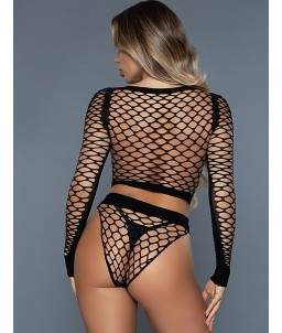 Sextoys, sexshop, loveshop, lingerie sexy : Ensemble lingerie sexy : Ensemble résille noir sexy S/M