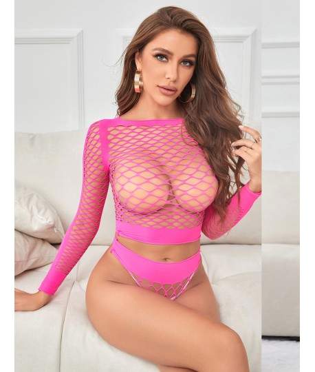 Sextoys, sexshop, loveshop, lingerie sexy : Ensemble lingerie sexy : Ensemble résille rose fluo sexy