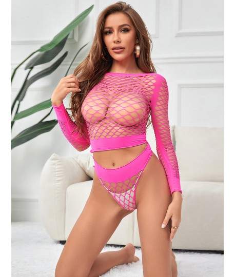 Sextoys, sexshop, loveshop, lingerie sexy : Ensemble lingerie sexy : Ensemble résille rose fluo sexy
