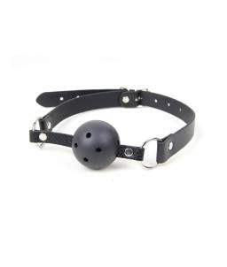 Sextoys, sexshop, loveshop, lingerie sexy : Baillons : Baillon Boule et collier en Cuir noir