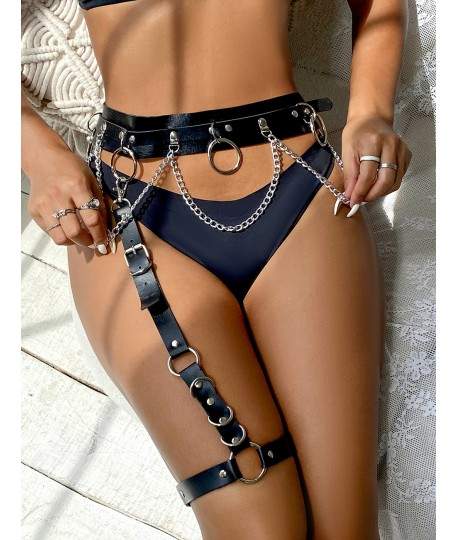 Sextoys, sexshop, loveshop, lingerie sexy : Harnais bdsm : Harnais Chainettes noir sexy TU
