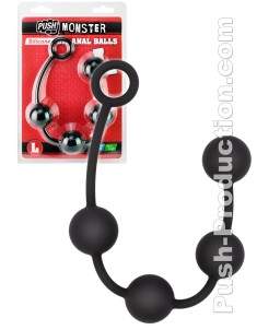 Sextoys, sexshop, loveshop, lingerie sexy : Chapelet anal : Push Monster Toys- Chapelet anal silicones L