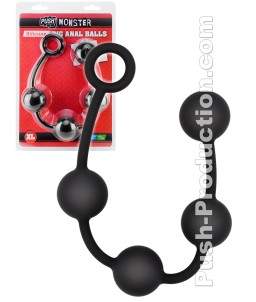 Sextoys, sexshop, loveshop, lingerie sexy : Chapelet anal : Push Monster Toys- Chapelet anal silicones XL