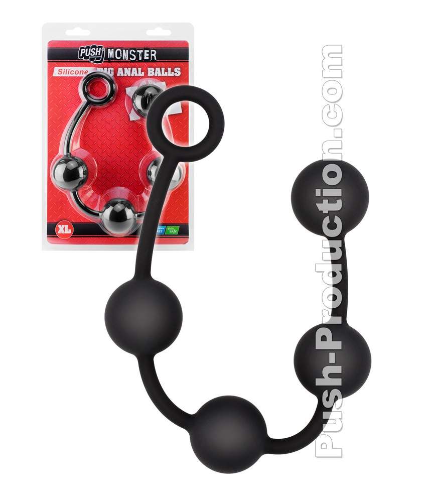Sextoys, sexshop, loveshop, lingerie sexy : Chapelet anal : Push Monster Toys- Chapelet anal silicones XL