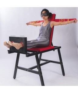 Sextoys, sexshop, loveshop, lingerie sexy : Loveroom - Mobilier BDSM : Chaise de contraintes rouge - Loveroom - Mobilier BDSM