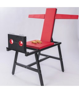 Sextoys, sexshop, loveshop, lingerie sexy : Loveroom - Mobilier BDSM : Chaise de contraintes rouge - Loveroom - Mobilier BDSM