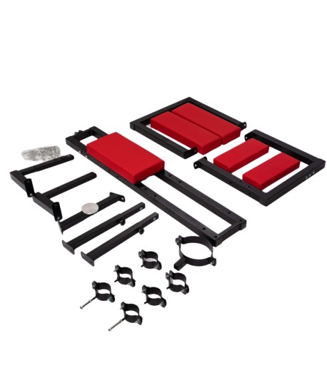 Sextoys, sexshop, loveshop, lingerie sexy : Loveroom - Mobilier BDSM : Chaise de contraintes rouge 2 - Loveroom - Mobilier BDSM