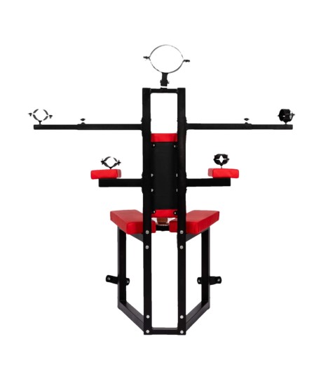 Sextoys, sexshop, loveshop, lingerie sexy : Loveroom - Mobilier BDSM : Chaise de contraintes rouge 2 - Loveroom - Mobilier BDSM