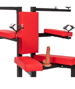 Sextoys, sexshop, loveshop, lingerie sexy : Loveroom - Mobilier BDSM : Chaise de contraintes rouge 2 - Loveroom - Mobilier BDSM