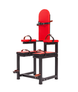 Sextoys, sexshop, loveshop, lingerie sexy : Loveroom - Mobilier BDSM : Chaise de contraintes rouge - Loveroom - Mobilier BDSM