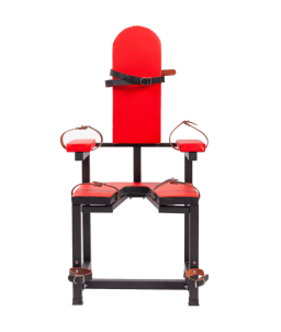 Sextoys, sexshop, loveshop, lingerie sexy : Loveroom - Mobilier BDSM : Chaise de contraintes rouge - Loveroom - Mobilier BDSM