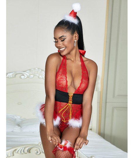 Sextoys, sexshop, loveshop, lingerie sexy : Lingerie sexy grande taille : Body sexy mère noël XL