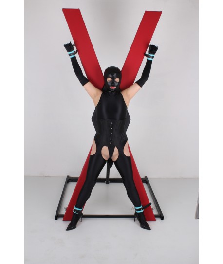 Sextoys, sexshop, loveshop, lingerie sexy : Loveroom - Mobilier BDSM : Croix de saint andrée avec socle - Loveroom - Mobilier...