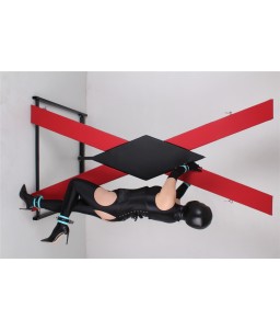 Sextoys, sexshop, loveshop, lingerie sexy : Loveroom - Mobilier BDSM : Croix de saint andrée avec socle - Loveroom - Mobilier...