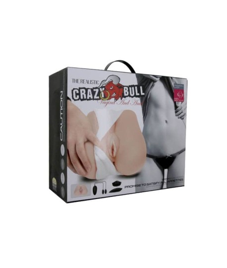 Sextoys, sexshop, loveshop, lingerie sexy : Masturbateur - Vagin Artificiel : Masturbateur Vagin et Anus vibrant- Crazy Bull