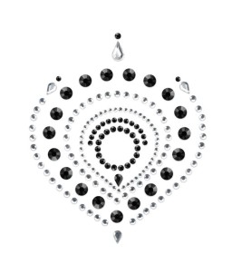 Sextoys, sexshop, loveshop, lingerie sexy : Nippies Cache Seins : Cache Tétons et Pubis Flamboyant Noir/Argent