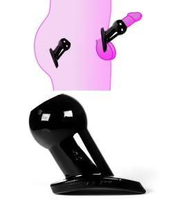 Sextoys, sexshop, loveshop, lingerie sexy : Tunnel anal et plug tunnel : Plug anal creux black tunnel SMALL