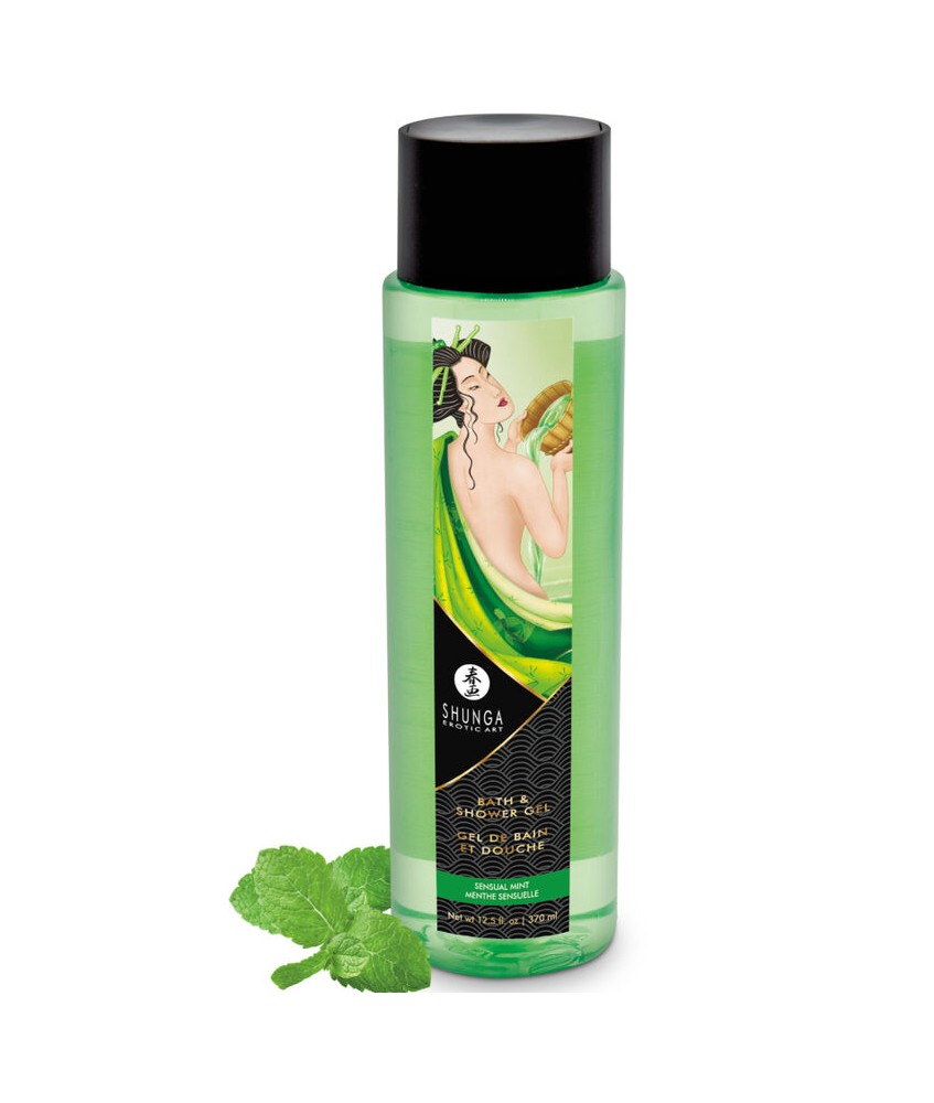 Sextoys, sexshop, loveshop, lingerie sexy : Hygiène intime : Shunga- Gel de Bain et Douche Menthe 370 ml