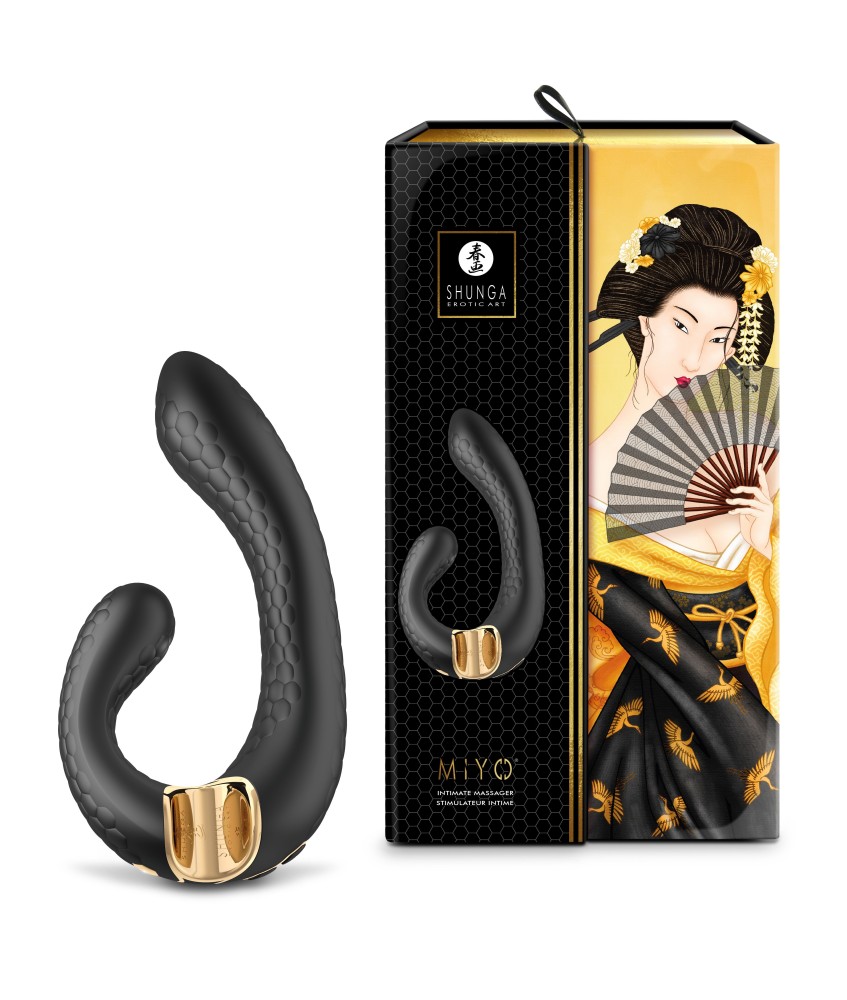 Sextoys, sexshop, loveshop, lingerie sexy : Vibromasseurs : Shunga - Vibromasseur Miyo noir et or