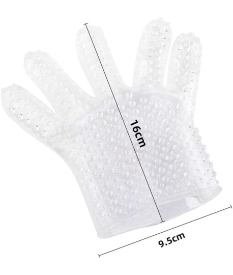 Sextoys, sexshop, loveshop, lingerie sexy : Jeux Coquins : Gant de massage avec nervures stimulantes