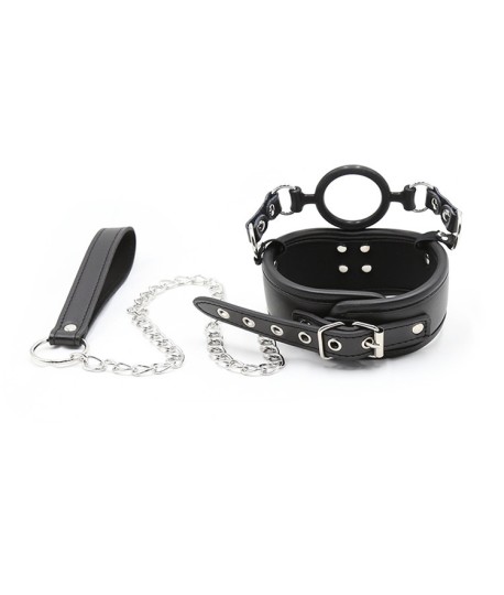 Sextoys, sexshop, loveshop, lingerie sexy : Colliers BDSM : Baillon Collier Avec Trou et Laisse