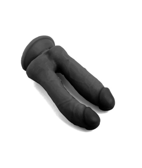 Sextoys, sexshop, loveshop, lingerie sexy : Gode Double - Double dong : Penis réaliste double pénétration noir
