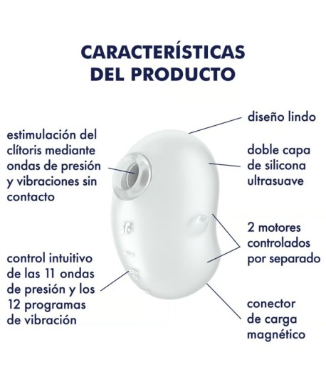 Sextoys, sexshop, loveshop, lingerie sexy : Sextoys luxe : Satisfyer - Stimulateur ghost blanc