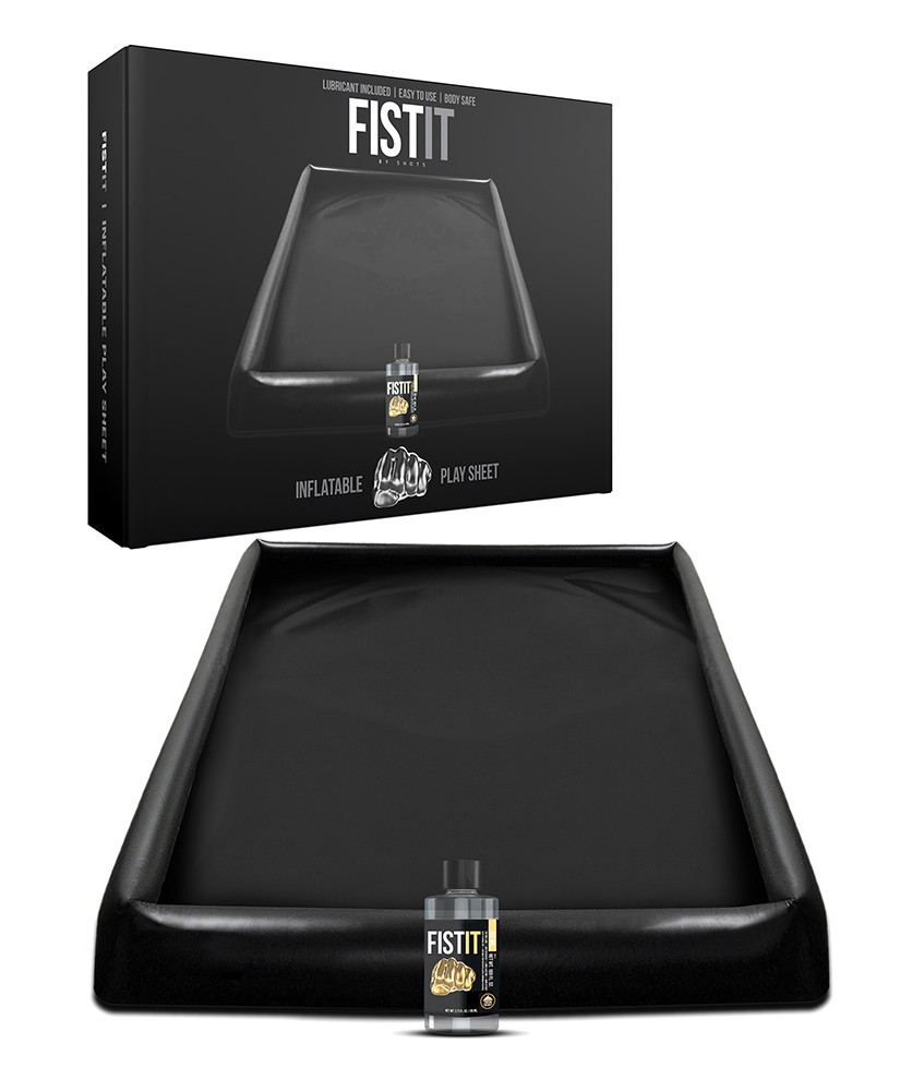 Sextoys, sexshop, loveshop, lingerie sexy : Massage Nuru : Fist It - Tapis de jeu torride gonflable noir