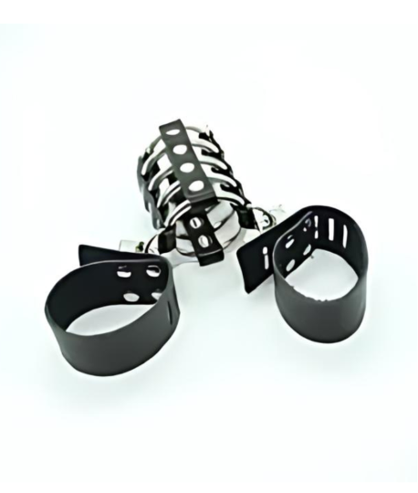 Sextoys, sexshop, loveshop, lingerie sexy : Cages de chasteté : Cockstrap Pénis et Testicules avec anneaux Cage de Chasteté